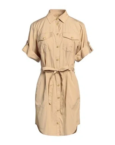 Rag & Bone Woman Mini Dress Sand Size M Cotton In Neutral