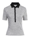 Rag & Bone The Knit Button Polo Shirt In Grey
