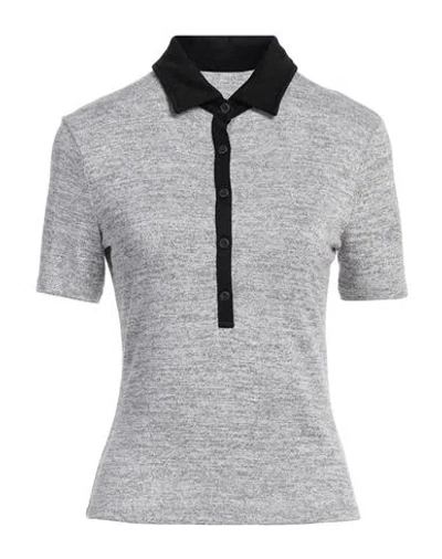 RAG & BONE RAG & BONE WOMAN POLO SHIRT GREY SIZE L RAYON, POLYESTER, ELASTANE