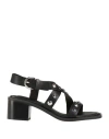 Rag & Bone Black Geo Stud Block Heeled Sandals In Black