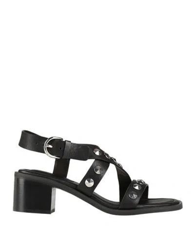 RAG & BONE RAG & BONE WOMAN SANDALS BLACK SIZE 7.5 LEATHER