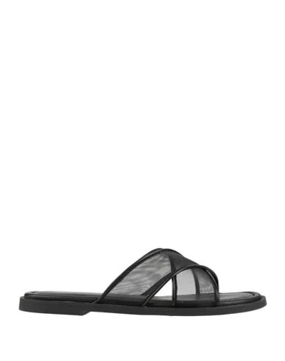 RAG & BONE RAG & BONE WOMAN SANDALS BLACK SIZE 8 TEXTILE FIBERS, POLYURETHANE