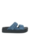 Rag & Bone Women's Geo Denim Platform Sandals In Blue