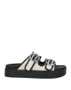 Rag & Bone Geo Buckle Platform Sandals In White