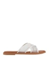 Rag & Bone Geo Mesh Crisscross Slide Sandals In White
