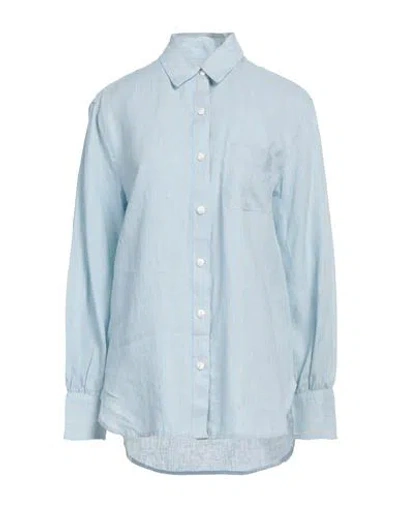 Rag & Bone Woman Shirt Light Blue Size L Linen