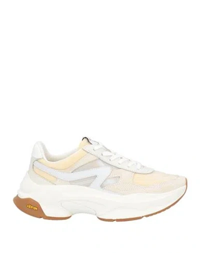 Rag & Bone Woman Sneakers Pastel Yellow Size 10 Leather, Textile Fibers