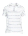 Rag & Bone The Knit Stripe Polo Shirt In White