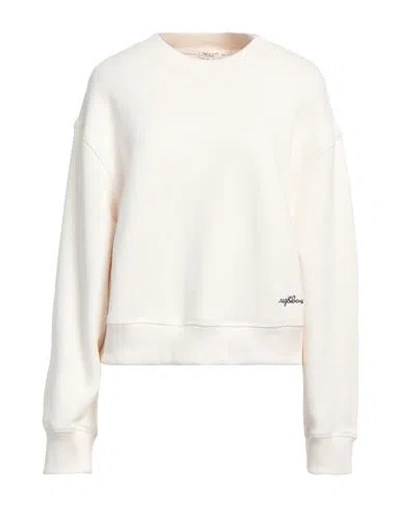 RAG & BONE RAG & BONE WOMAN SWEATSHIRT CREAM SIZE L COTTON, POLYESTER, ELASTANE