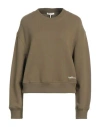 Rag & Bone Woman Sweatshirt Military Green Size M Cotton, Polyester, Elastane