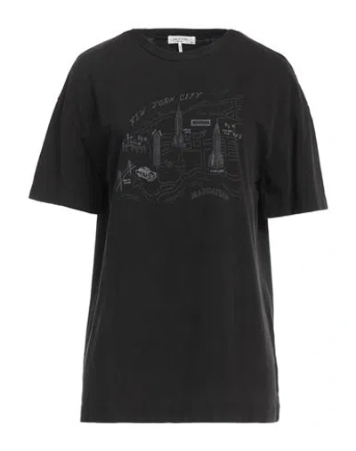 Rag & Bone Woman T-shirt Black Size M Pima Cotton In Black