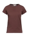 Rag & Bone Woman T-shirt Dark Brown Size Xl Organic Cotton