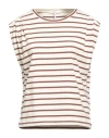 Rag & Bone Woman T-shirt Ivory Size L Cotton In White