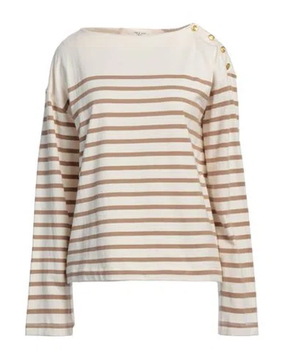 Rag & Bone Woman T-shirt Ivory Size L Cotton In White