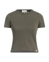 Rag & Bone Woman T-shirt Military Green Size L Organic Cotton In Green