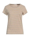 Rag & Bone Woman T-shirt Sand Size L Pima Cotton In Beige