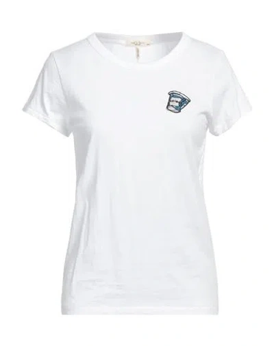 Rag & Bone Woman T-shirt White Size L Organic Cotton
