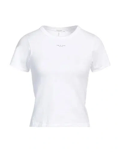 Rag & Bone Woman T-shirt White Size L Pima Cotton