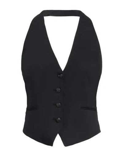 Rag & Bone Ethel Crepe Halterneck Vest In Black