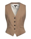 Rag & Bone Woman Tailored Vest Camel Size 14 Polyester, Virgin Wool, Viscose, Elastane In Beige