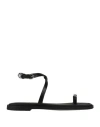 Rag & Bone Woman Thong Sandal Black Size 6.5 Leather In Black