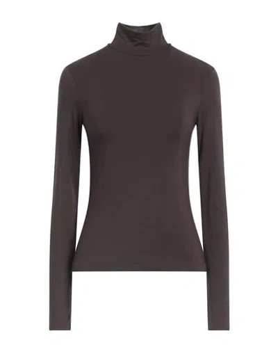 Rag & Bone Womens Knit Lightweight Turtleneck Top In Dark Brown