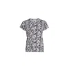 Rag & Bone Women All Over Snake Tee Short Sleeve Crew Neck Cotton T-shirt In Multi