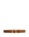 Rag & Bone Woman Belt Tan Size L Leather In Brown Suede