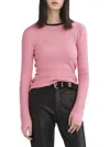 Rag & Bone Audrina Wool Rib Sweater In Fuchsia
