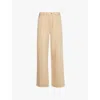 Rag & Bone Featherweight Logan Wide-leg Mid-rise Denim-blend Jeans In Beige