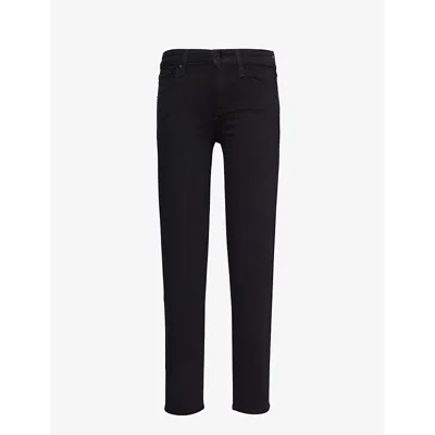Rag & Bone Cate Tapered-leg Mid-rise Stretch-woven Jeans In Black