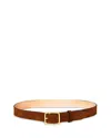 Rag & Bone Rebound Suede Belt In Brown Wood