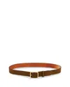 Rag & Bone Women's Boyfriend Belt In Khaki Olive Suede