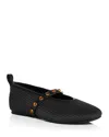 Rag & Bone Black Spire Straw Mary Jane Ballerina Flats