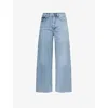 Rag & Bone Womens Pacific Jwl The Andi Embellished Stretch-denim Jeans In Cecilia