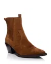 Rag & Bone Dart Suede Western Chelsea Ankle Booties In Umber Suede