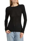 Rag & Bone Annalise Rib Wool-blend Sweater In Black
