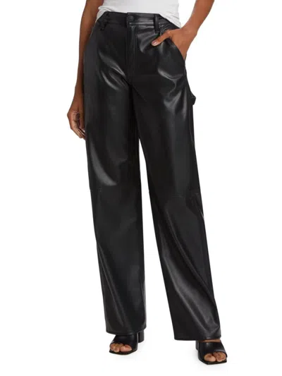 Rag & Bone Women's Faux Leather Carpenter Pants In Black