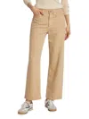 Rag & Bone Featherweight Logan Wide-leg Mid-rise Denim-blend Jeans In Beige