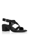 Rag & Bone Geo Embossed Leather Crisscross Sandals In Black