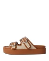 Rag & Bone Geo Buckle Platform Sandals In Natural