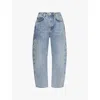 Rag & Bone Womens Harmony Charlie Wide-leg High-rise Jeans In Blue