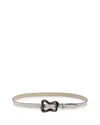 Rag & Bone Highline Slim Leather Belt In Pearlgry