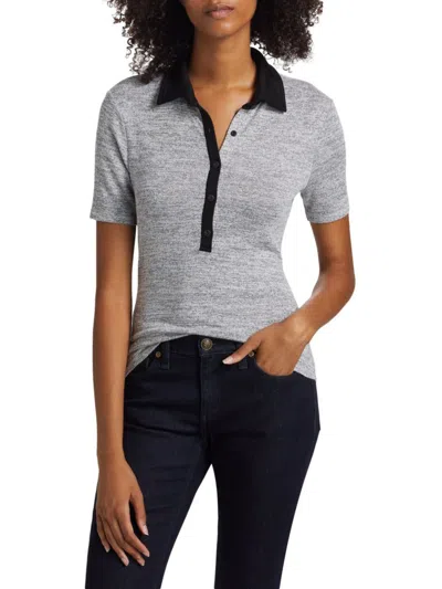 RAG & BONE RAG & BONE WOMEN'S KNIT BUTTON SHORT-SLEEVE POLO SHIRT