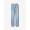 Rag & Bone Womens Harlow Straight-leg Mid-rise Stretch Jeans Lou1 In Lou1