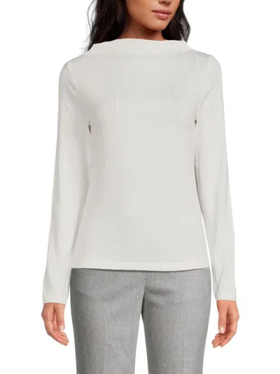 Rag & Bone Women's Marie Wide Rib Longsleeve In White