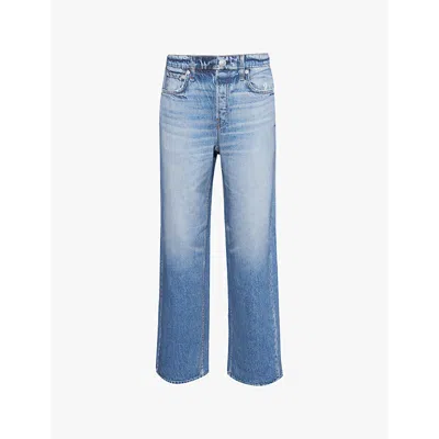 Rag & Bone Miramar Wide-leg Mid-rise Cotton Trousers In Noosa