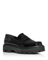 Rag & Bone Quinn Patent-leather Lug-sole Penny Loafers In Black Patent
