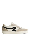 Rag & Bone Woman Sneakers Light Grey Size 8.5 Leather In Dove/sand