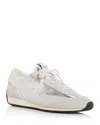 Rag & Bone Retro Metallic Suede Runner Sneakers In Silver